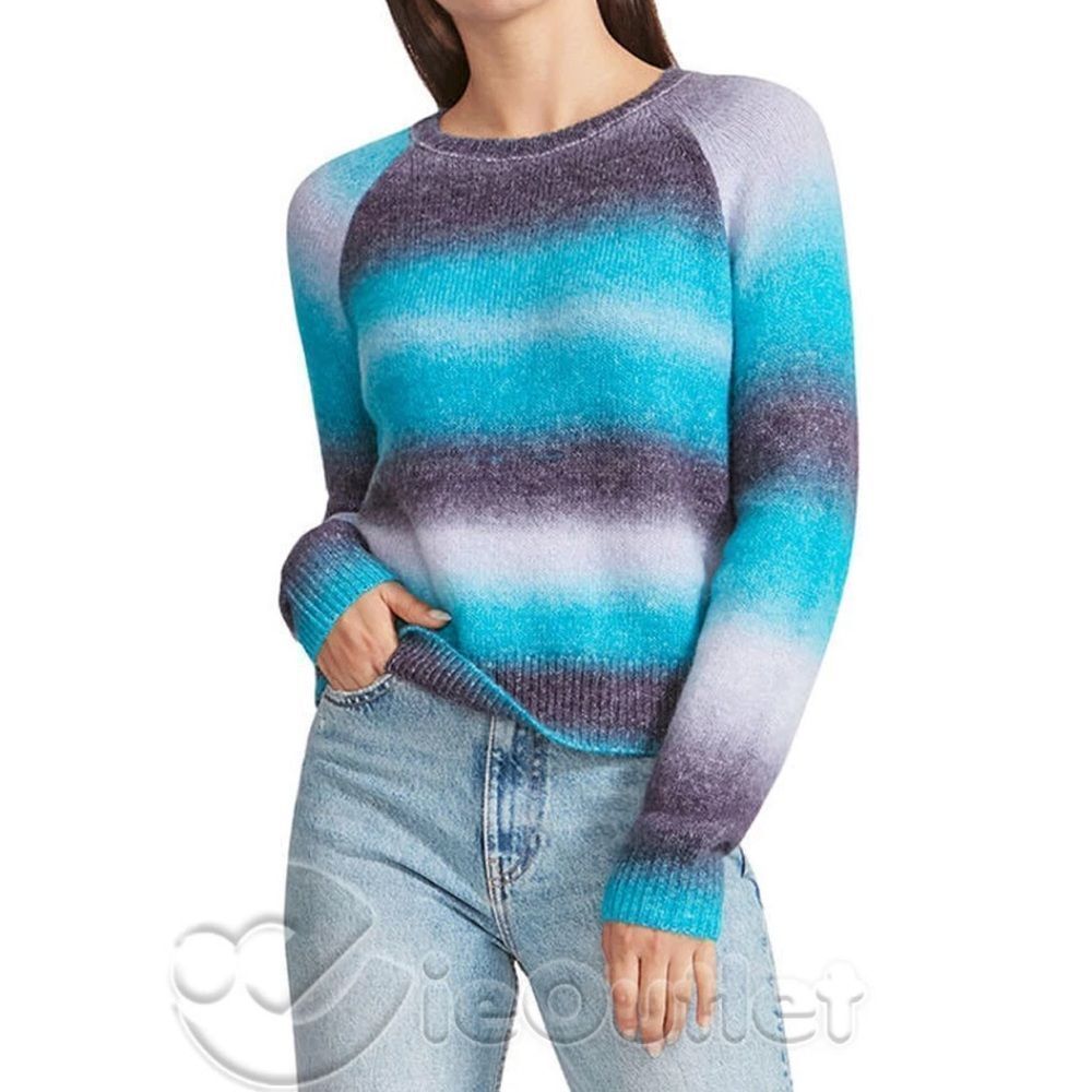 BB Dakota Steve Madden Women's Ombre Pastel It Over Woven Sweater size M.